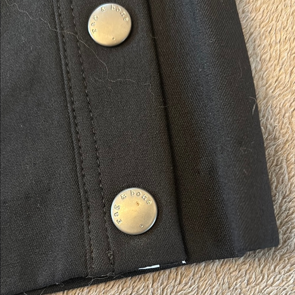 Rag & Bone Black Pants with Silver snap accents - Picture 3 of 8